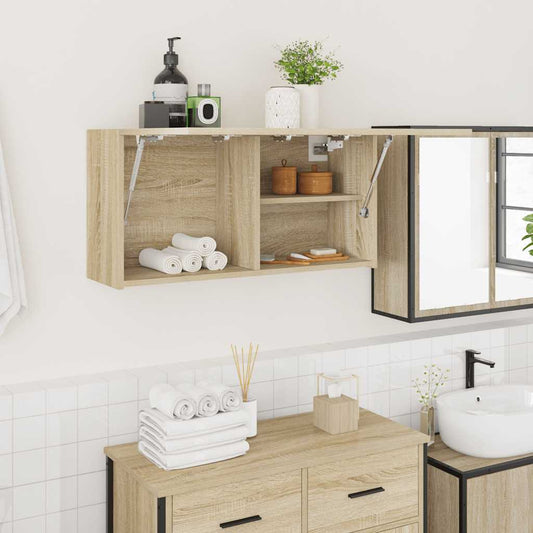 Baderomsskap Sonoma Eik 80x25x40 cm