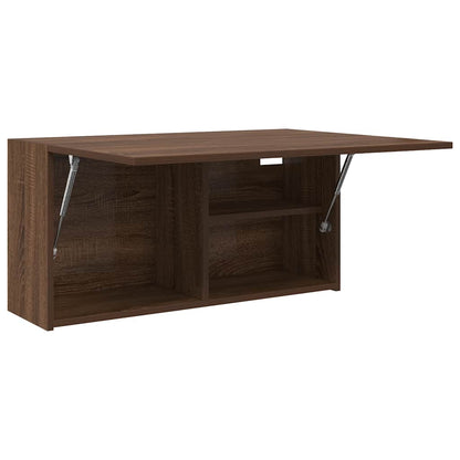 Baderomsskap Brun Eik 80x25x40 cm