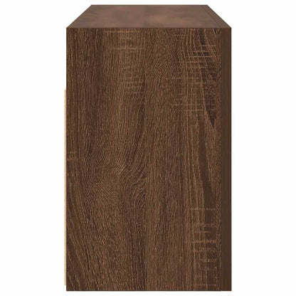 Baderomsskap Brun Eik 80x25x40 cm
