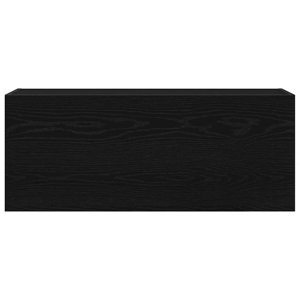Baderomsskap Svart 100x25x40 cm