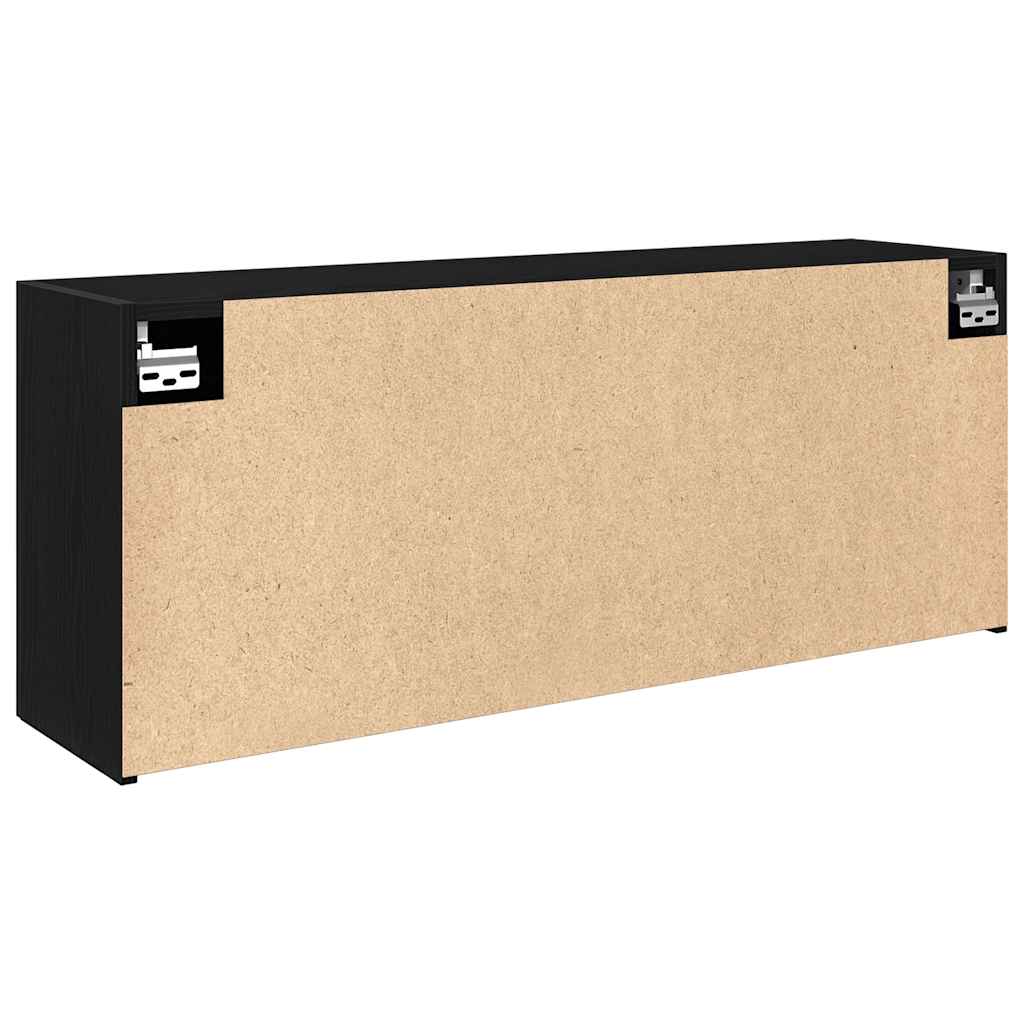 Baderomsskap Svart 100x25x40 cm