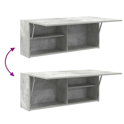 Baderomsskap Betonggrå 100x25x40 cm