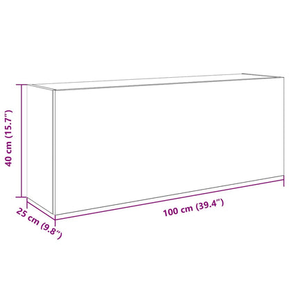 Baderomsskap Sonoma Grå 100x25x40 cm