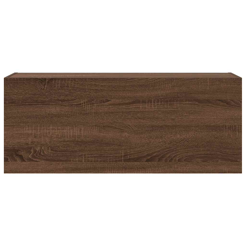 Baderomsskap Brun Eik 100x25x40 cm