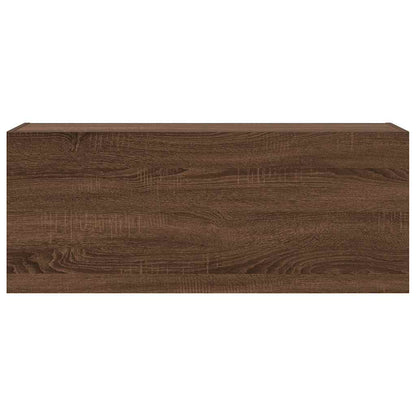 Baderomsskap Brun Eik 100x25x40 cm