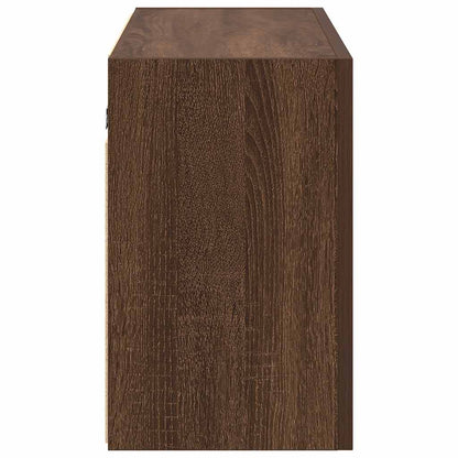 Baderomsskap Brun Eik 100x25x40 cm