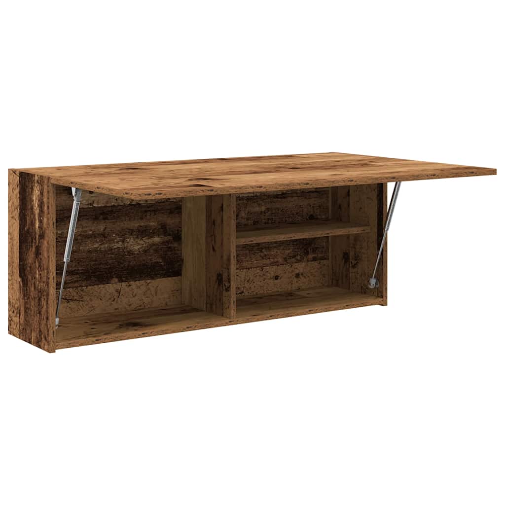 Baderomsskap Gammelt Tre 100x25x40 cm