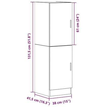 Skap Svart 38x41,5x131,5 cm