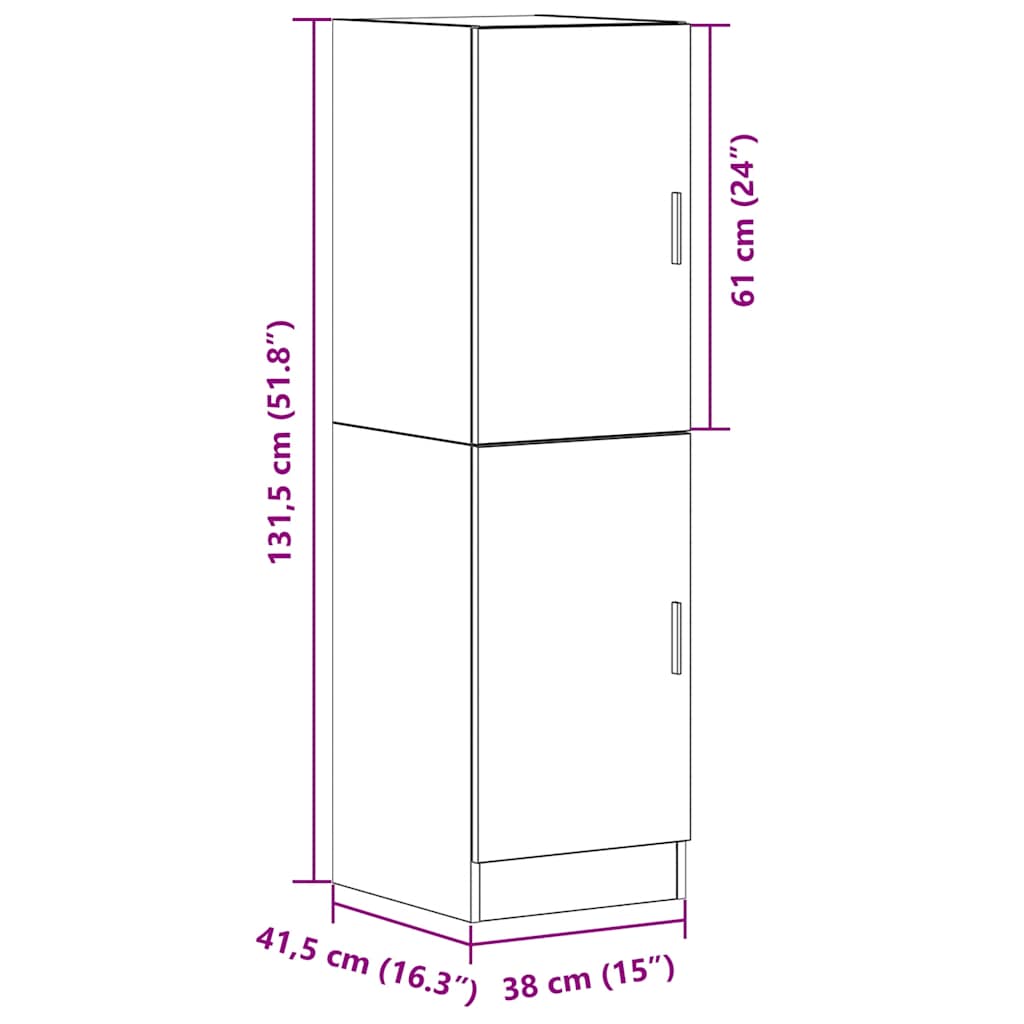 Skap Artisan Eik 38x41,5x131,5 cm
