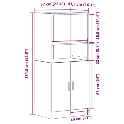 Skap Artisan Eik 57x41,5x131,5 cm