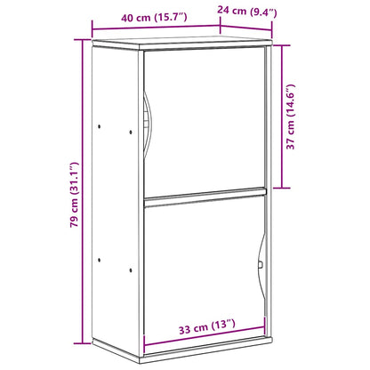 Skap Tre heltre furu ODDA 40x24x79 cm