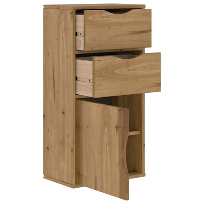 Skap Tre heltre furu med skuffer ODDA 40x24x79 cm