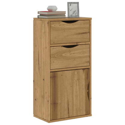 Skap Tre heltre furu med skuffer ODDA 40x24x79 cm