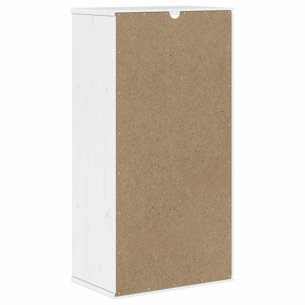 Skap hvit med skuffer ODDA 40x24x79 cm heltre furu