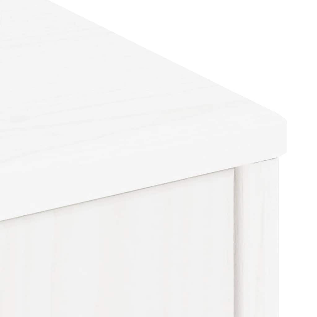 Skap hvit med skuffer ODDA 40x24x79 cm heltre furu