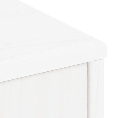 Skap Hvit med skuffer ODDA 40x24x79 cm heltre furu