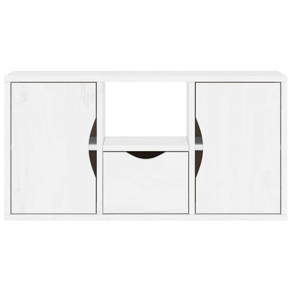 TV-Møbel Hvit Tv-skap med skuff ODDA 79x24x40 cm heltre furu