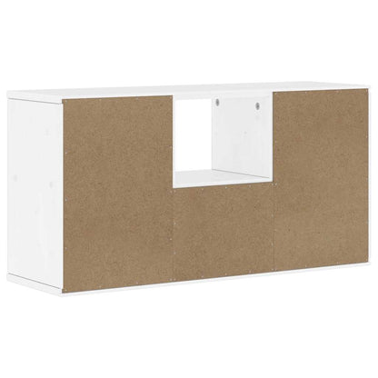 TV-Møbel Hvit Tv-skap med skuff ODDA 79x24x40 cm heltre furu