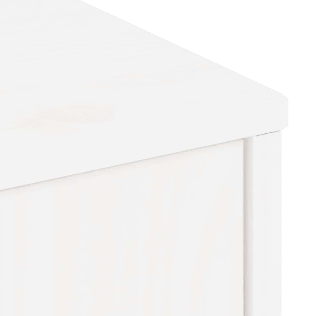 TV-Møbel Hvit Tv-skap med skuff ODDA 79x24x40 cm heltre furu