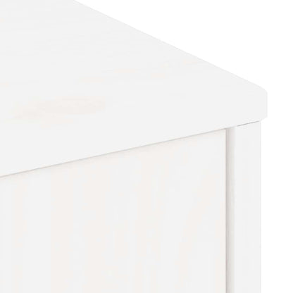 TV-Møbel Hvit Tv-skap med skuff ODDA 79x24x40 cm heltre furu