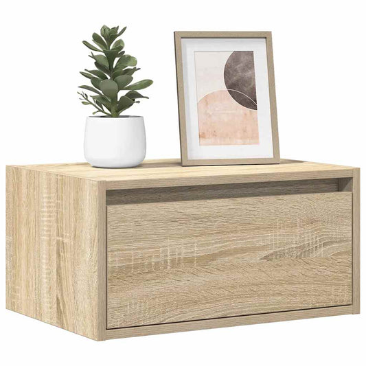 Nattbord Sengbord Sonoma Eik med LED-lys
