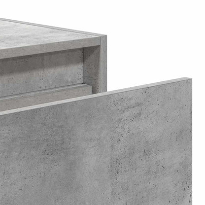 Nattbord Sengbord Betonggrå med LED-lys