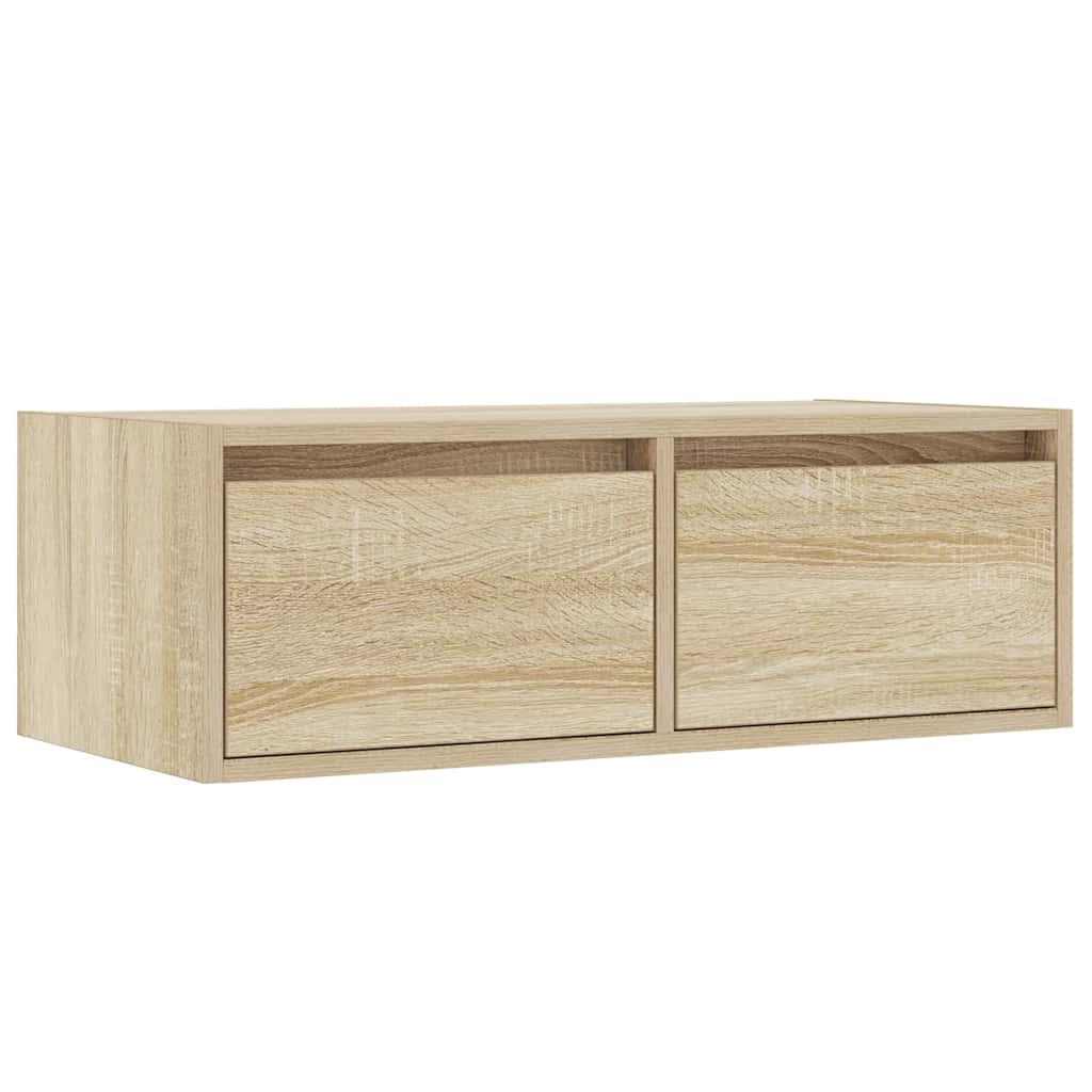 TV-Møbel Sonoma Eik Tv-benk med LED-lys 75x35,5x25 cm