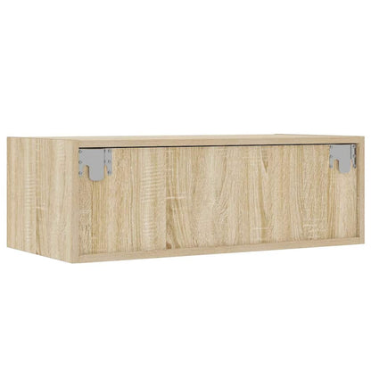TV-Møbel Sonoma Eik Tv-benk med LED-lys 75x35,5x25 cm