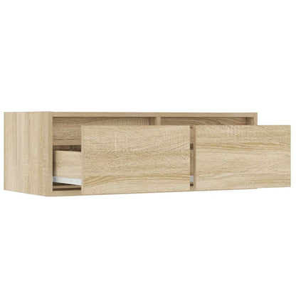 TV-Møbel Sonoma Eik Tv-benk med LED-lys 75x35,5x25 cm