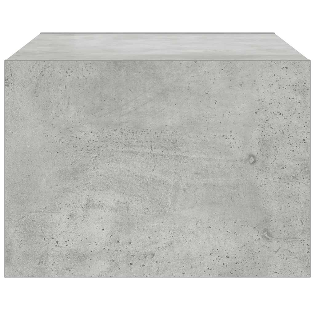 TV-Møbel Betonggrå Tv-benk med LED-lys 75x35,5x25 cm