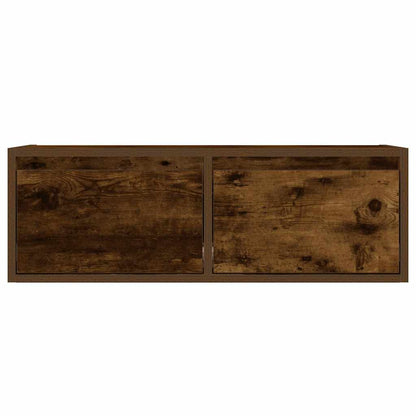 TV-Møbel Røkt EikTV-benk med LED-lys 75x35,5x25 cm