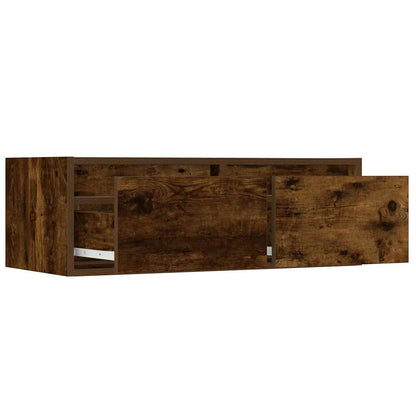 TV-Møbel Røkt EikTV-benk med LED-lys 75x35,5x25 cm