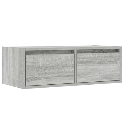 TV-Møbel Sonoma Grå TV-benk med LED-lys 75x35,5x25 cm
