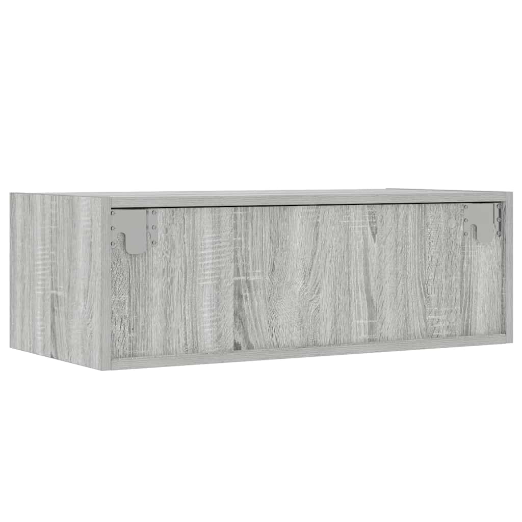 TV-Møbel Sonoma Grå TV-benk med LED-lys 75x35,5x25 cm