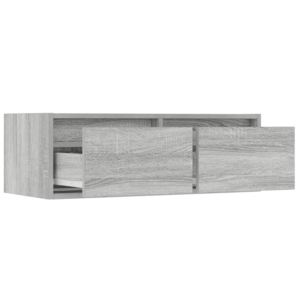 TV-Møbel Sonoma Grå TV-benk med LED-lys 75x35,5x25 cm
