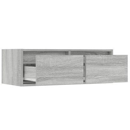 TV-Møbel Sonoma Grå TV-benk med LED-lys 75x35,5x25 cm