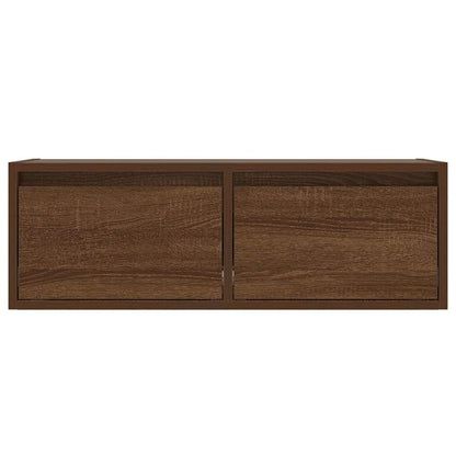 TV-Møbel Brun Eik TV-benk med LED-lys 75x35,5x25 cm