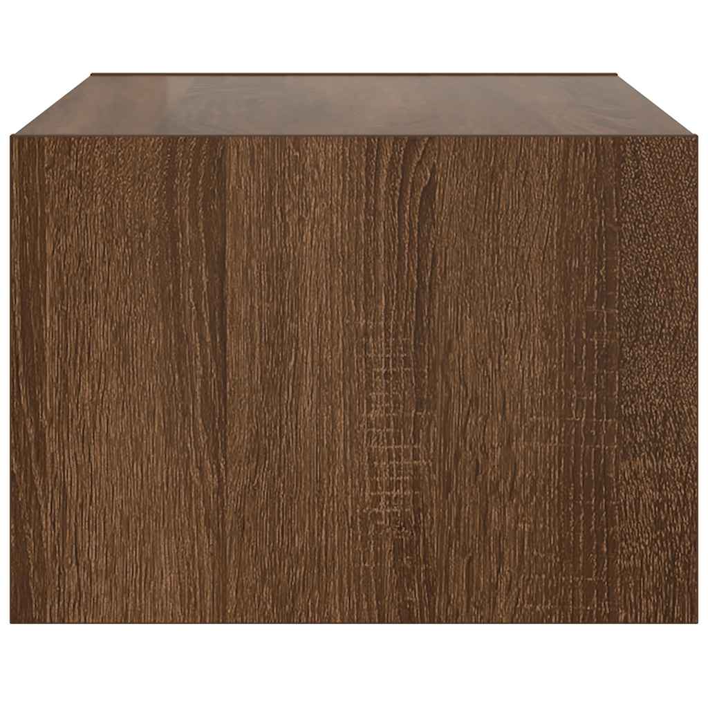 TV-Møbel Brun Eik TV-benk med LED-lys 75x35,5x25 cm