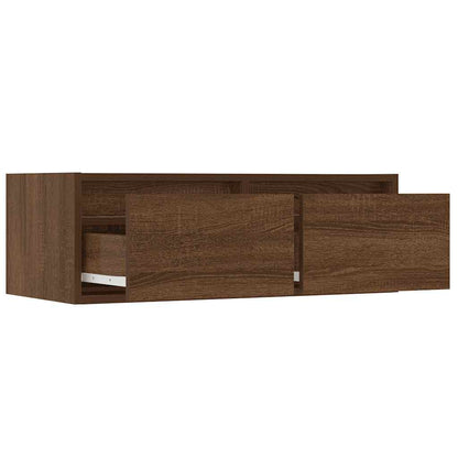 TV-Møbel Brun Eik TV-benk med LED-lys 75x35,5x25 cm