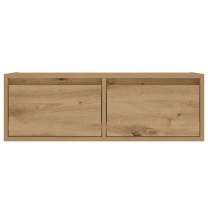 TV-Møbel Artisan Eik TV-benk med LED-lys 75x35,5x25 cm