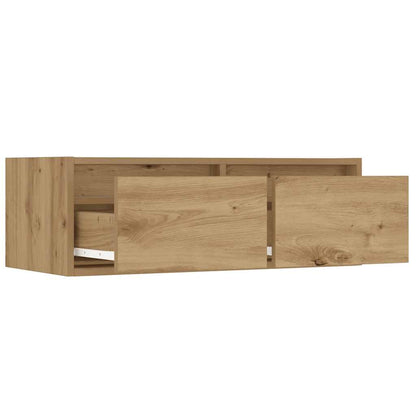 TV-Møbel Artisan Eik TV-benk med LED-lys 75x35,5x25 cm
