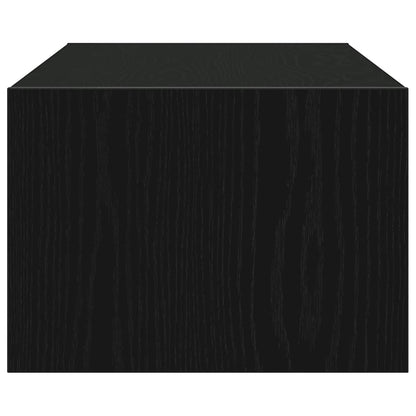 TV-Møbel Svart Eik TV-benk med LED-lys 100X35,5x25 cm
