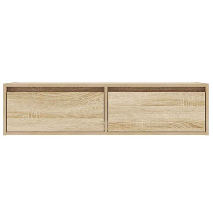 TV-Møbel Sonoma Eik TV-benk med LED-lys 100X35,5x25 cm