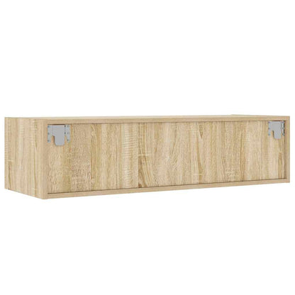 TV-Møbel Sonoma Eik TV-benk med LED-lys 100X35,5x25 cm