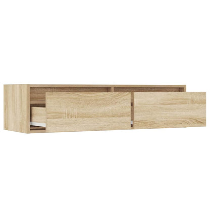 TV-Møbel Sonoma Eik TV-benk med LED-lys 100X35,5x25 cm