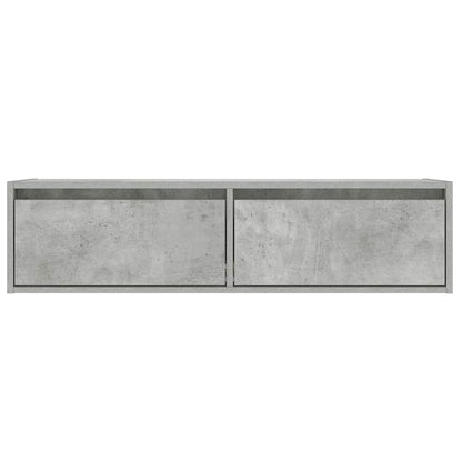 TV-Møbel Betonggrå TV-benk med LED-lys 100X35,5x25 cm
