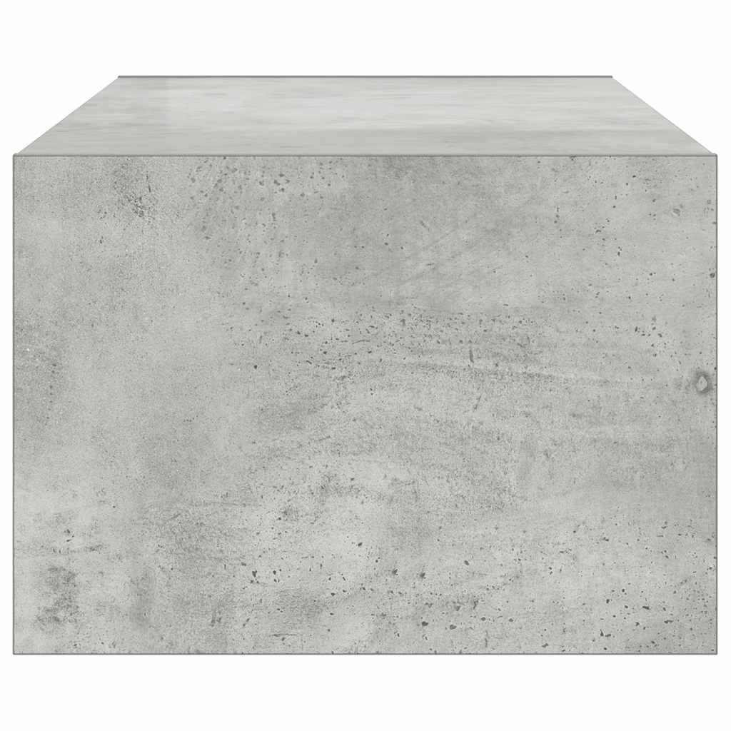 TV-Møbel Betonggrå TV-benk med LED-lys 100X35,5x25 cm