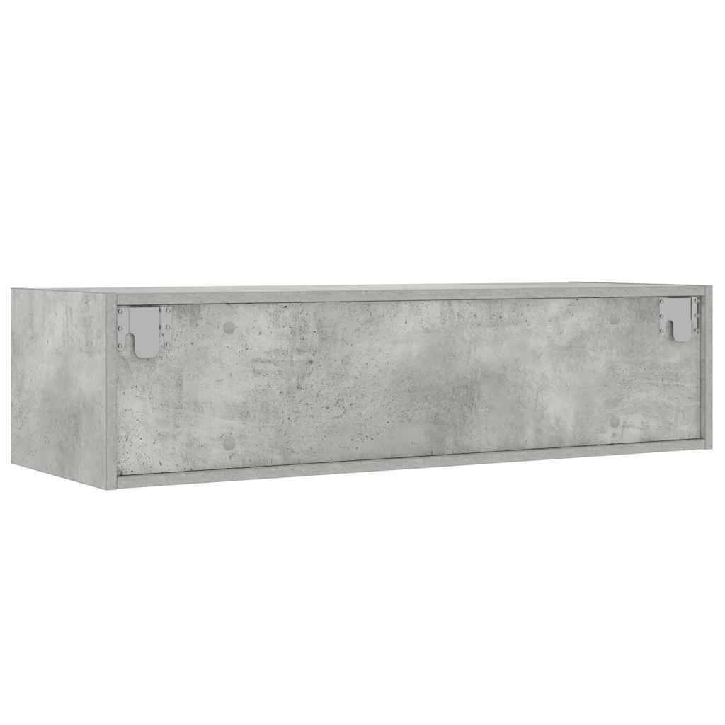 TV-Møbel Betonggrå TV-benk med LED-lys 100X35,5x25 cm