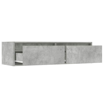 TV-Møbel Betonggrå TV-benk med LED-lys 100X35,5x25 cm