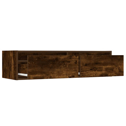 TV-Møbel Røkt EikTV-benk med LED-lys 100X35,5x25 cm